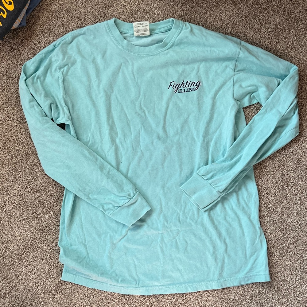 fighting illini comfort colors long sleeve tshirt